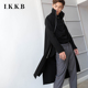 男中长款 暗黑系立领秋冬毛呢大衣厚妮子外套修身 开叉
