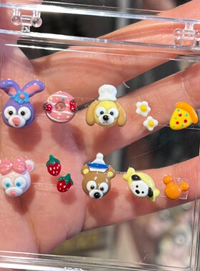 任民币｜手工捏捏美甲饰品 星黛露 甜甜圈 饼饼 达菲熊  雪莉玫