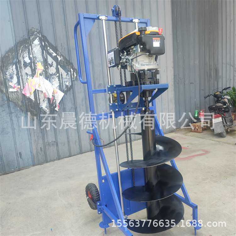 便携式小型土地钻孔打洞机 山林植树汽油挖坑多功能打桩机