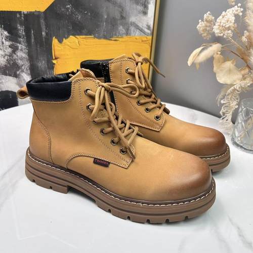 Qbu专柜正品黄色牛皮单里大黄蜂男士马丁靴019X12 4/1