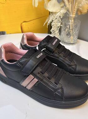 GEOX专柜正品会呼吸的鞋黑色儿童休闲运动板鞋J164MC 2/2