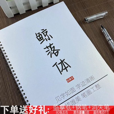 鲸落体文案本学生字帖十八楼语录晋江小说经典金句周边硬笔练字帖
