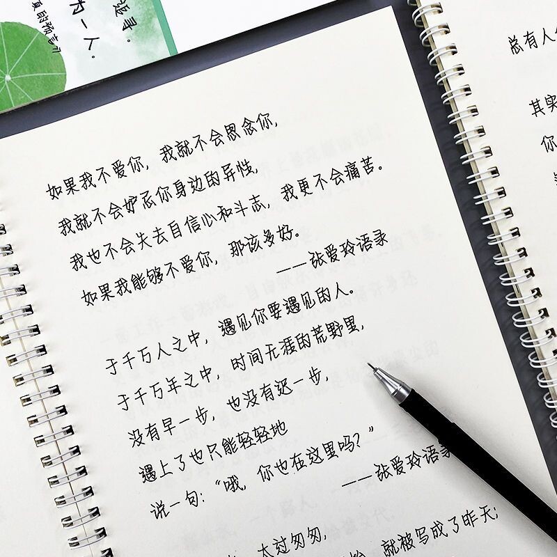 奶酪体字帖手写临摹女生陷阱小清新钢笔楷书初中高中生情书翩翩体