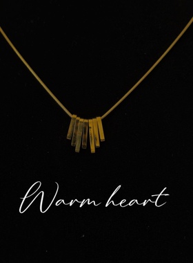 欧美轻奢不规则方块吊坠项链小众几何设计钛钢项链唯美首饰高级感