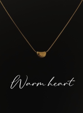 金色豆豆钛钢项链小众设计感女不掉色锁骨链夏季高级百搭网红配饰