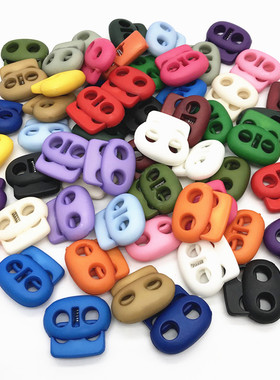 辅料纽扣吊扣弹簧扣吊钟金锁扣彩色绳扣猪鼻扣卡扣松紧调节扣专卖