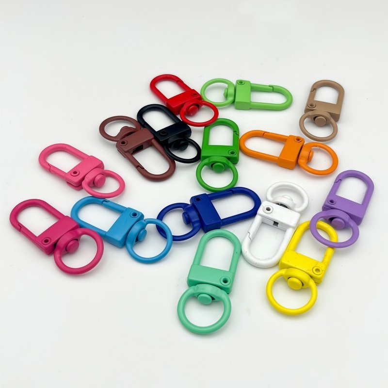 烤漆彩色门扣钥匙扣 U型扣挂扣合金狗扣 挂饰箱包配件勾扣diy材料