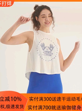 mocalilie小金手宽松休闲透气无袖T恤瑜伽运动健身罩衫背心外套女