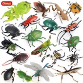 儿童玩具仿真动物模型昆虫摆件甲虫蜻蜓蝴蝶蜜蜂蚂蚁蚊子早教认知