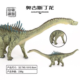 仿真实心恐龙模型白垩纪奥古斯丁龙科教认知儿童玩具手办摆件礼物