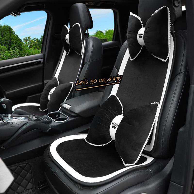 经典款汽车坐垫 冬季毛绒保暖舒适车载座椅座垫 时尚简约汽车座垫