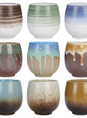 跨境陶瓷主人杯单杯大号茶杯品茗杯日式复古粗陶咖啡杯子水杯