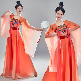 汉唐广袖古典舞演出服女飘逸中国风古装仙气汉服襦裙艺考舞蹈服装