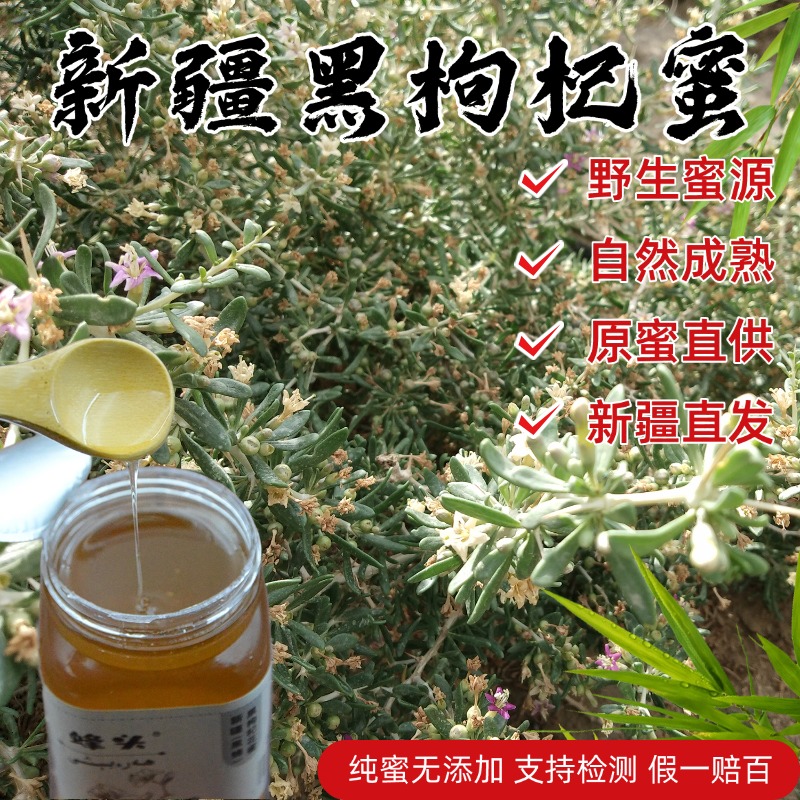 黑枸杞蜜新疆特产农家自产封盖取蜜自然成熟无添加原蜜无勾兑包邮