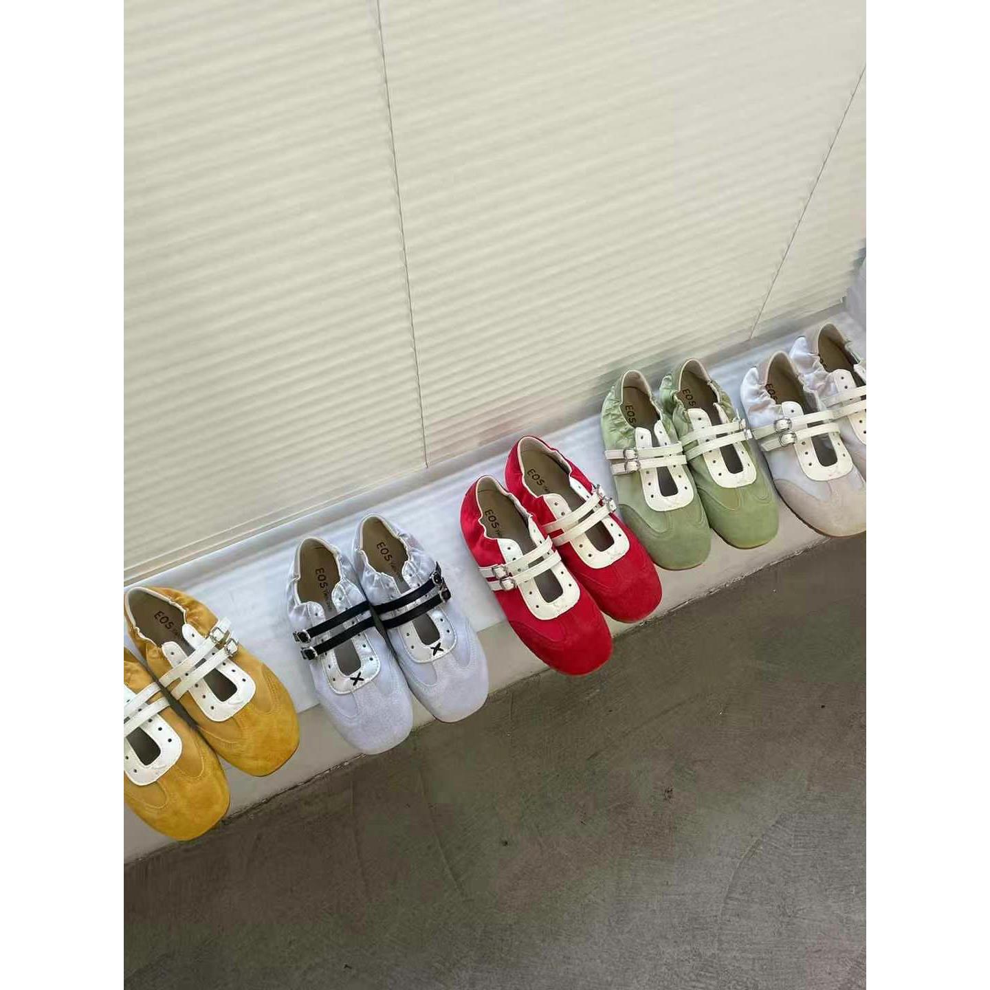 EOS女鞋超舒服小众设计感芭蕾舞鞋女时尚浅口玛丽珍鞋2530-1