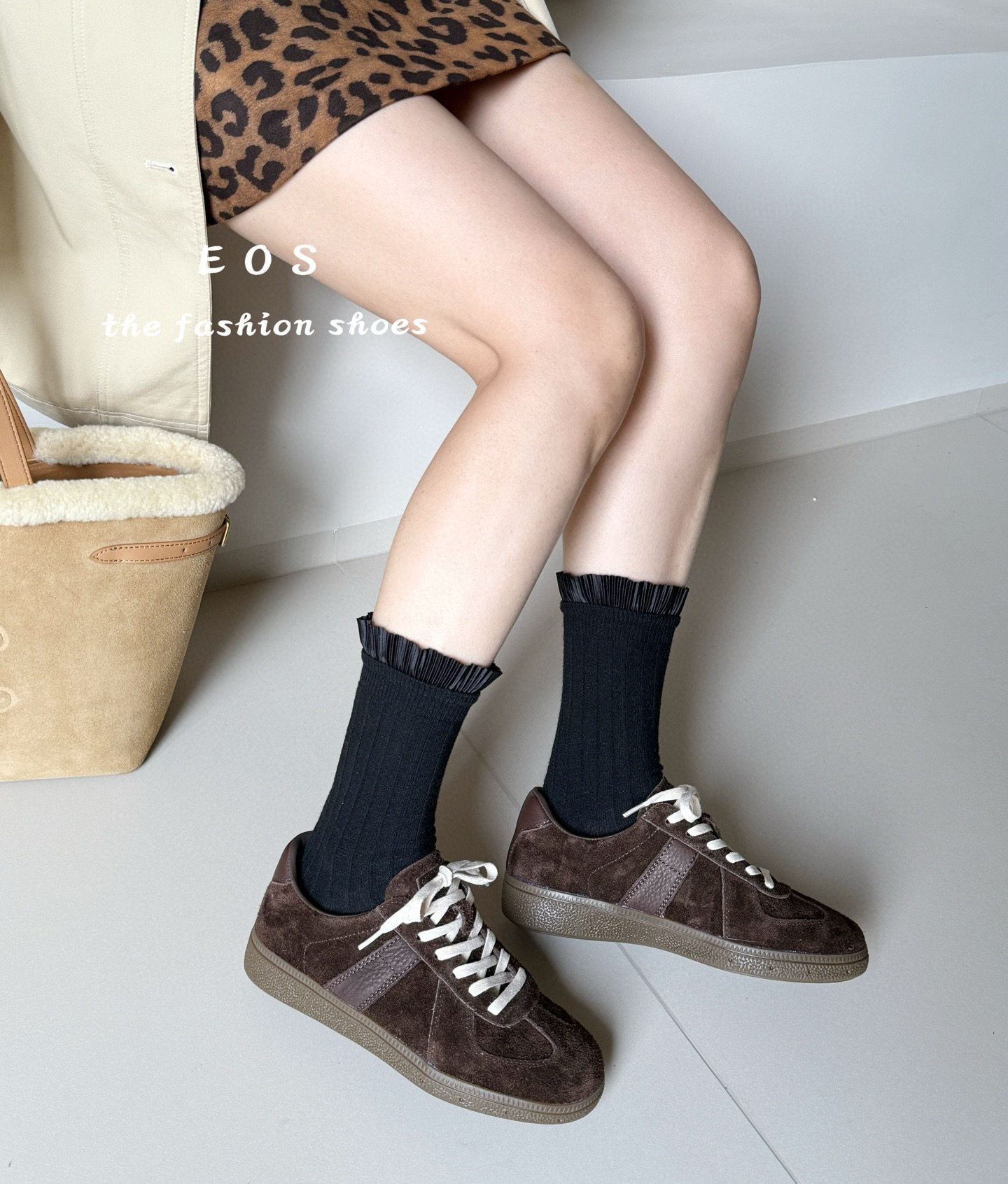 EOS23720-31复古德训鞋女2025新款百搭休闲运动板鞋平底单鞋图片
