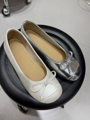 女鞋136-91新款夏季外穿平底蝴蝶结芭蕾舞鞋浅口软底玛丽珍