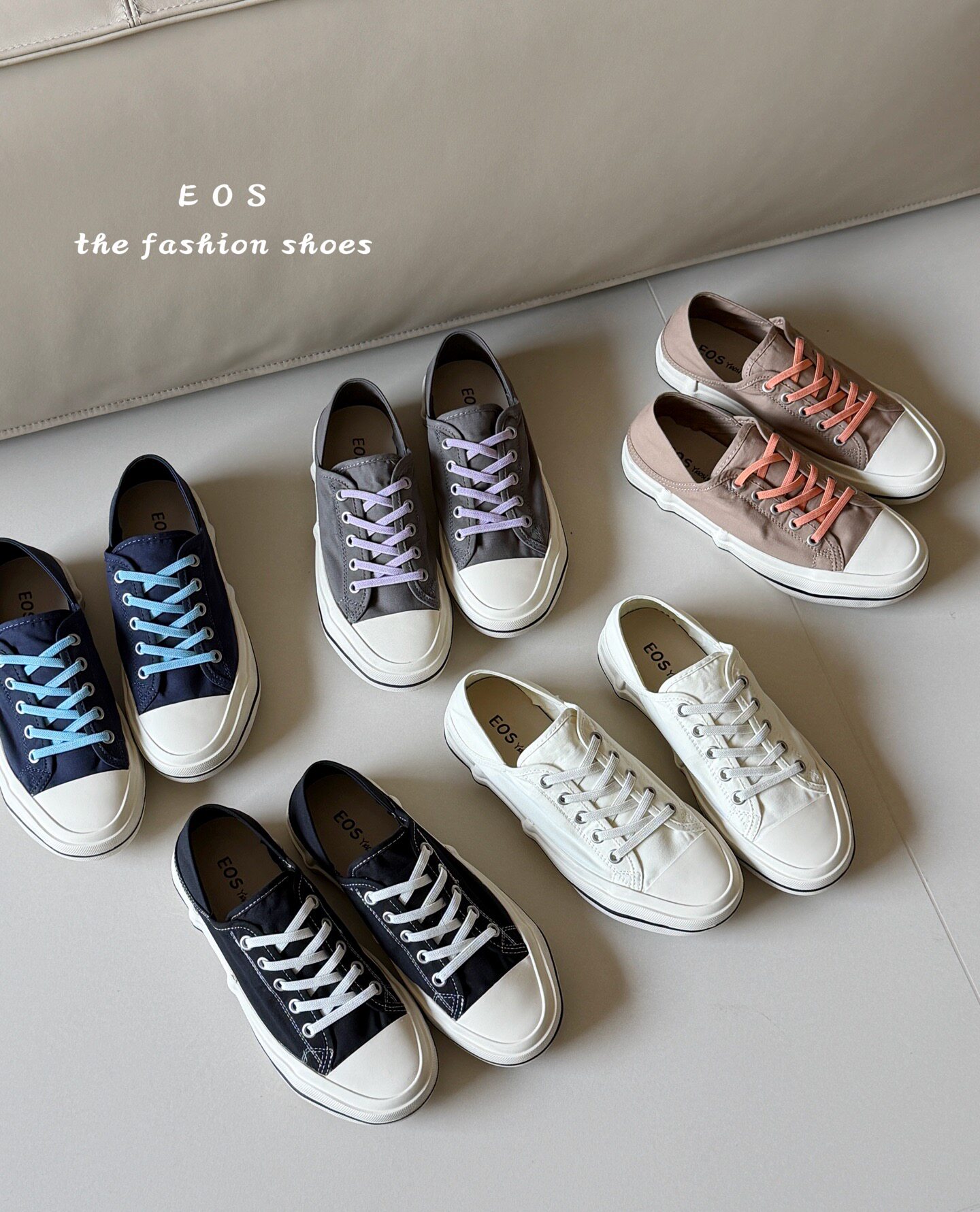 EOS2626-5帆布鞋女夏薄款透气2026一字带休闲百搭松紧带一脚蹬图片