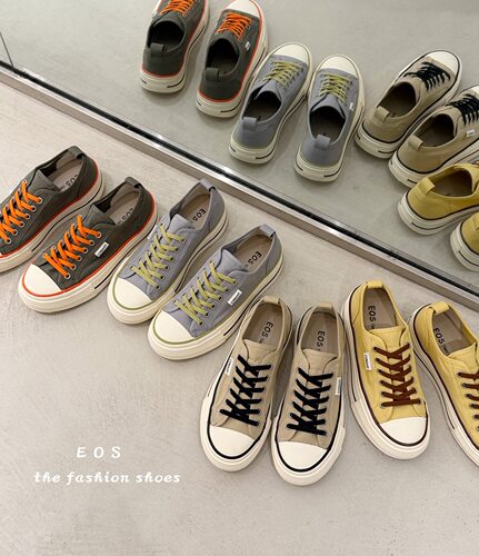 81168-98eos女鞋韩版厚底增高帆布透气夏新款百搭软底两穿透气
