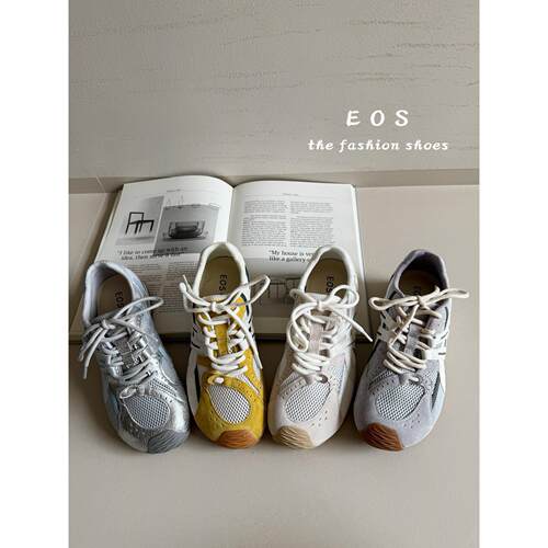 EOS女鞋2599-1实体店同售歪头萌萌头镂空网鞋2026舒适百搭休闲鞋
