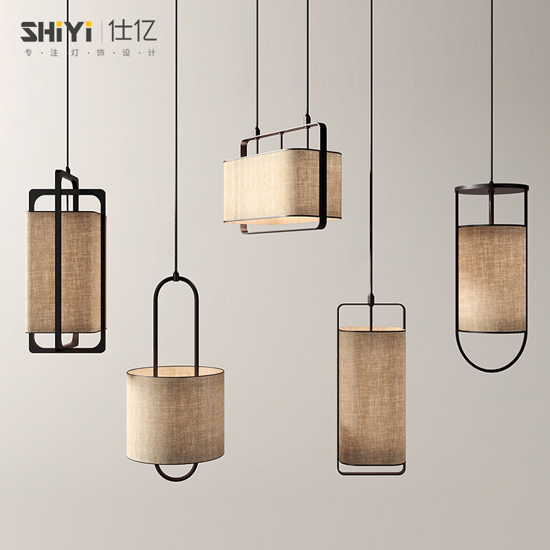 仕亿新中式餐厅茶室单头小吊灯