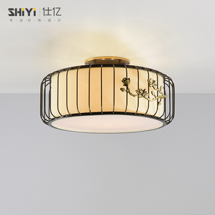 卧室吸顶灯设计师禅意阳台书房灯具中式 新中式 简约led全铜吸顶灯
