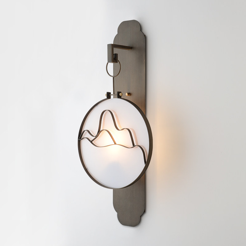 仕亿新中式客厅壁灯设计师过道卧室背景墙灯现代中式禅意床头壁灯在类目 家装主材, 灯具灯饰, 壁灯中 - 来自Buy2taobao.com提供专业的淘宝代购服务
