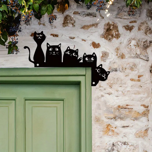 门框装饰摆件创意猫咪铁艺装饰品
