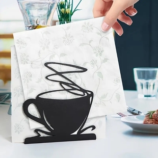 耐用金属餐巾架咖啡杯设计纸巾夹具咖啡馆餐厅桌面装饰纸巾盒