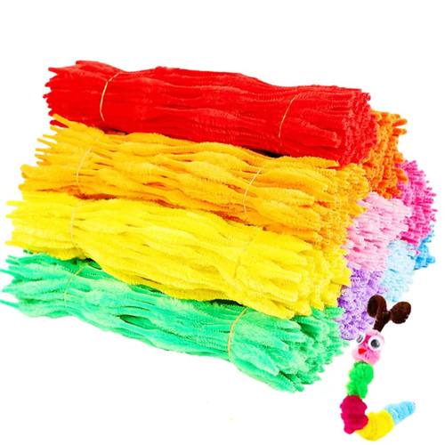 儿童幼儿园DIY手工制作基础材料 波浪型毛根妞妞棒创意毛条