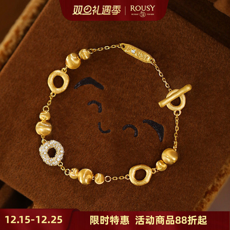 轻奢精工银镀金曲奇手链