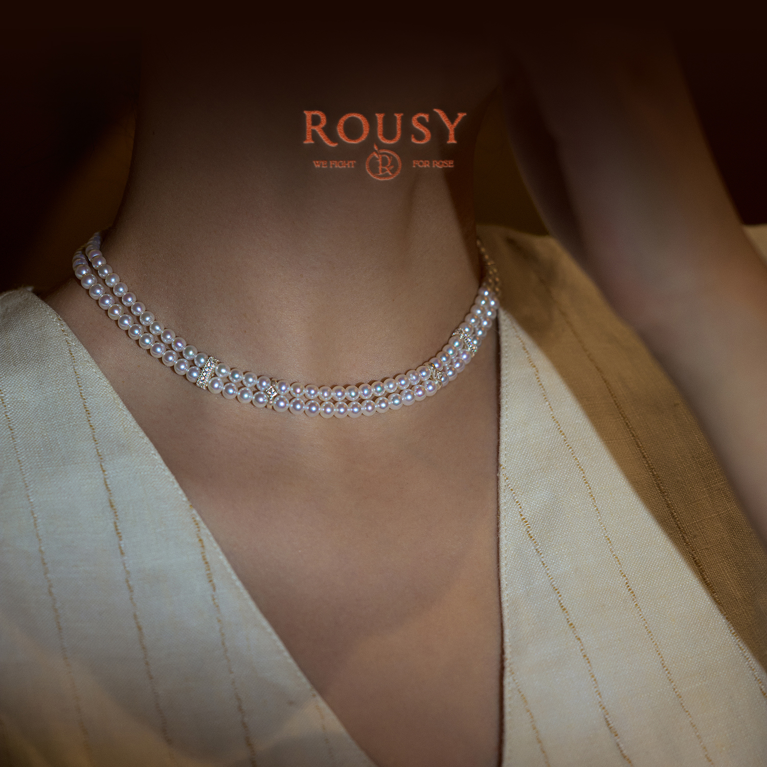 《莉莉安》复古设计感优雅气质轻奢小众双层天然珍珠锁骨项链女