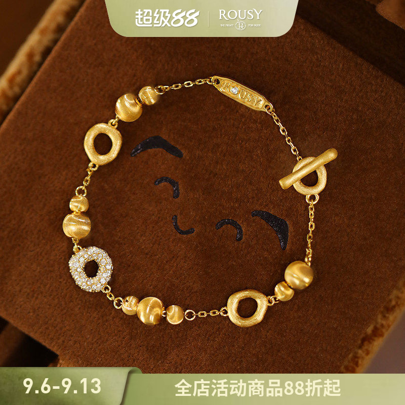 轻奢精工银镀金曲奇手链图片