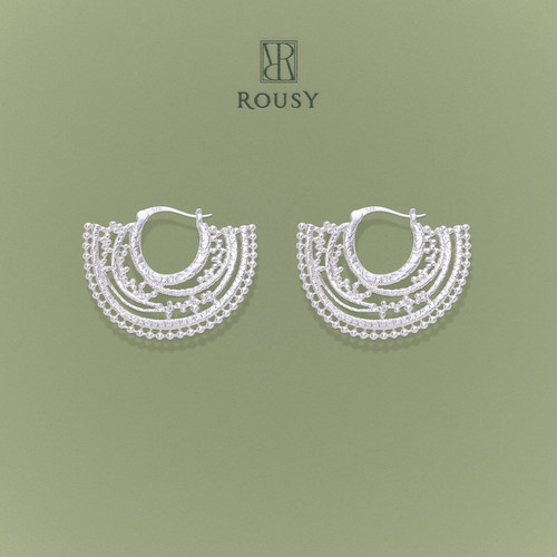 《蕾丝图鉴：潮汐》ROUSY海浪复古原创高级感小众s925银耳环扣女