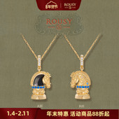 新年复古法式 年度黑马 设计感小众宫廷精致纯银吊坠项链女新年