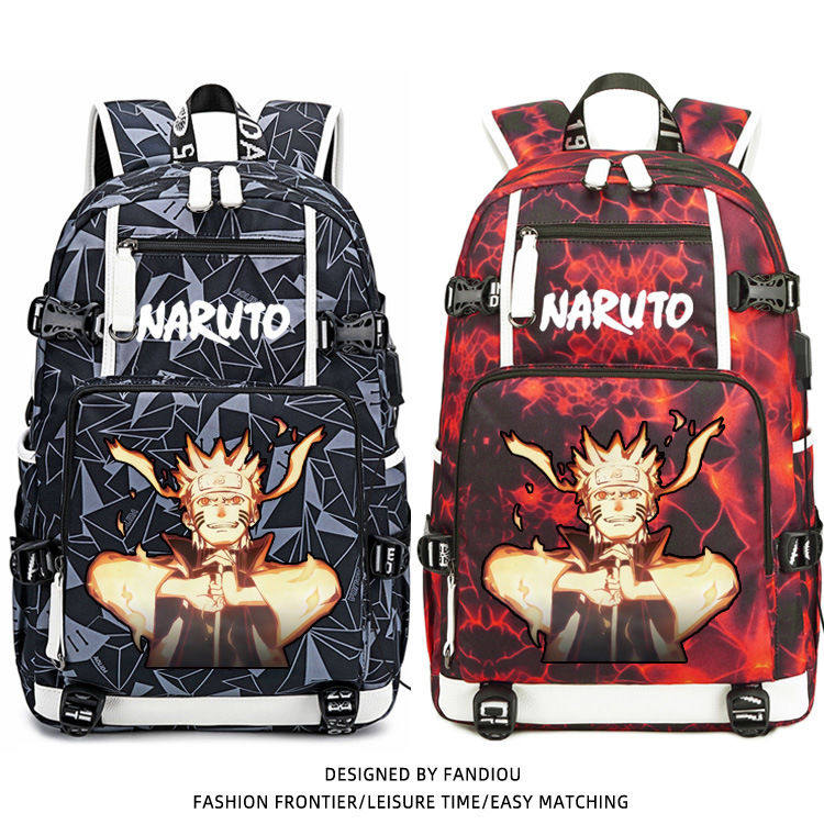 2025火影忍者书包男学生初中高中小学时尚帆布双肩包个性百搭动漫
