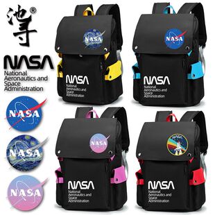 2024NASA联名学生背包女双肩包欧美潮牌宇航员美国宇航局书包男生