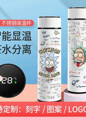 2024瑞克和莫蒂RickandMorty保温杯卡通男女儿童水杯免费刻字水壶