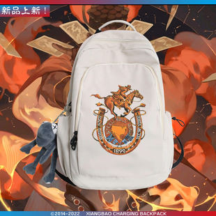 2026JOJO的奇妙冒险乔巴纳空条徐伦联名徽章印花背包男女休闲书包