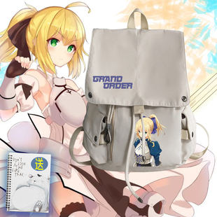 2026FGO动漫呆毛fate吾王Saber周边男女双肩背包休闲流行书包百搭