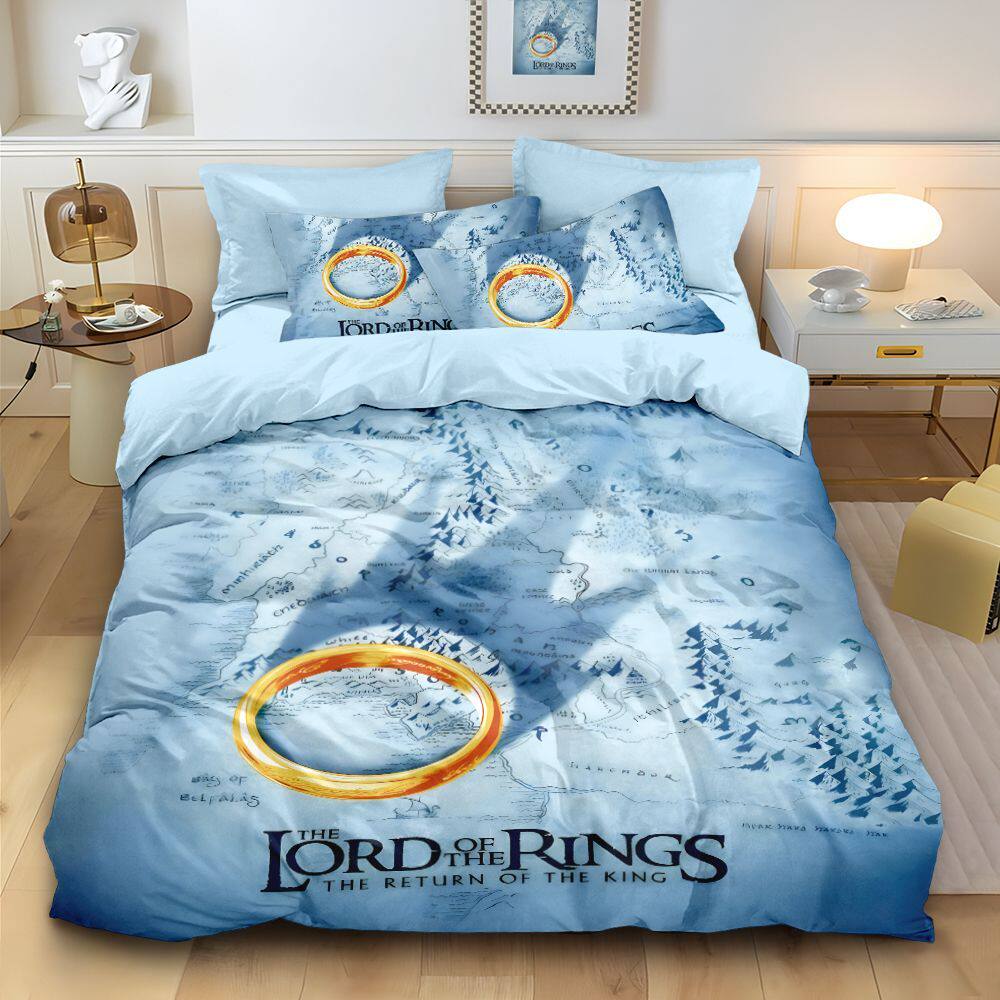 2025指环王纯棉被套四件套简约男孩家居出租屋卧室学生寝室棉床单
