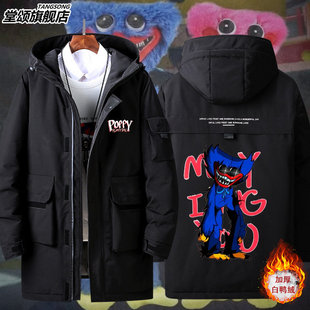 新款波比的游戏时间poppy playtime游戏羽绒服男女棉服加绒外套上