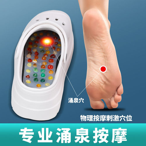 按摩凉鞋女神夏季外穿2025新款eva防臭滑足疗穴位刺激拖鞋女沙滩