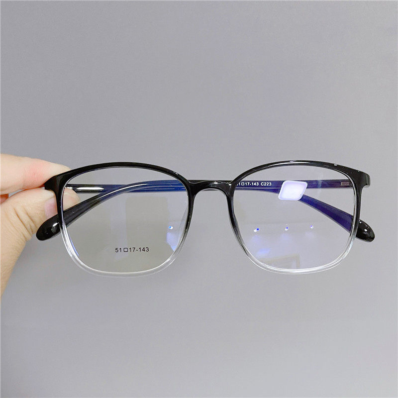 超轻TR90近视眼镜框男女款高度数眼睛架圆脸豹纹灰色透明方形中框