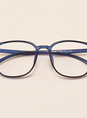 超轻TR90近视眼镜框女潮韩版镜架男散光配镜蓝色圆脸文艺方框中框