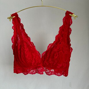 1602 无钢圈文胸11 no退换 深V性感蕾丝美背薄款 黛