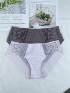 6899 NO退换 金致玲珑性感中低腰舒适三角内裤 黛