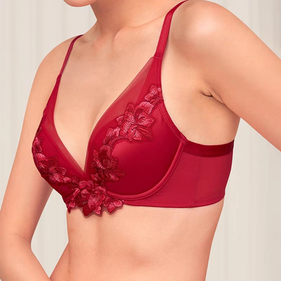 黛*Premium金致罗袖软支撑内衣女小胸聚拢文胸16-8863 no退换