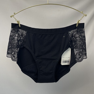 A56黛安*蕾丝拼接生理裤中腰平角量少E004111