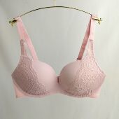 简约燕草内衣女舒适无钢圈小胸聚拢文胸E003919 A44 黛 NO退换